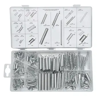 

200pcs Classic Texture Zinc Plated Tension Spring Compression Extension Assorted Metal Skillful Manufacture Hardware