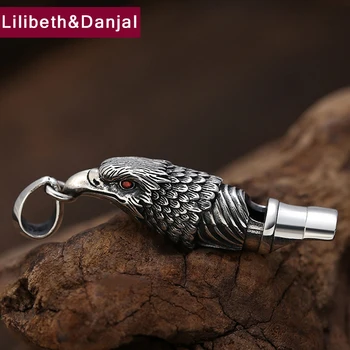 

Women Men Pendant 100% Real 925 Sterling silver Creative Whistle Flying Eagle Necklace Pendant Jewelry joyas de plata 925 P24