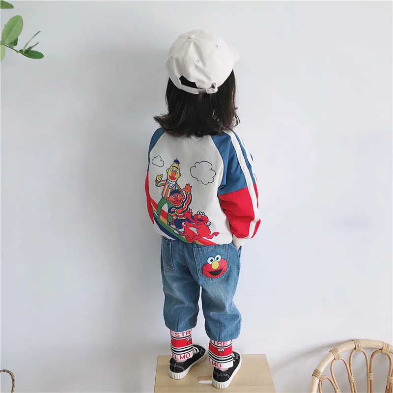 Осенне-зимняя новая детская куртка с милым рисунком бейсбольная одежда для малышей модная куртка детское осеннее пальто, комплект CT066