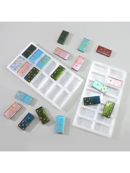 

2Pcs Runes Resin Molds Domino Divination Epoxy Resin Molds Kit Art Craft Tools