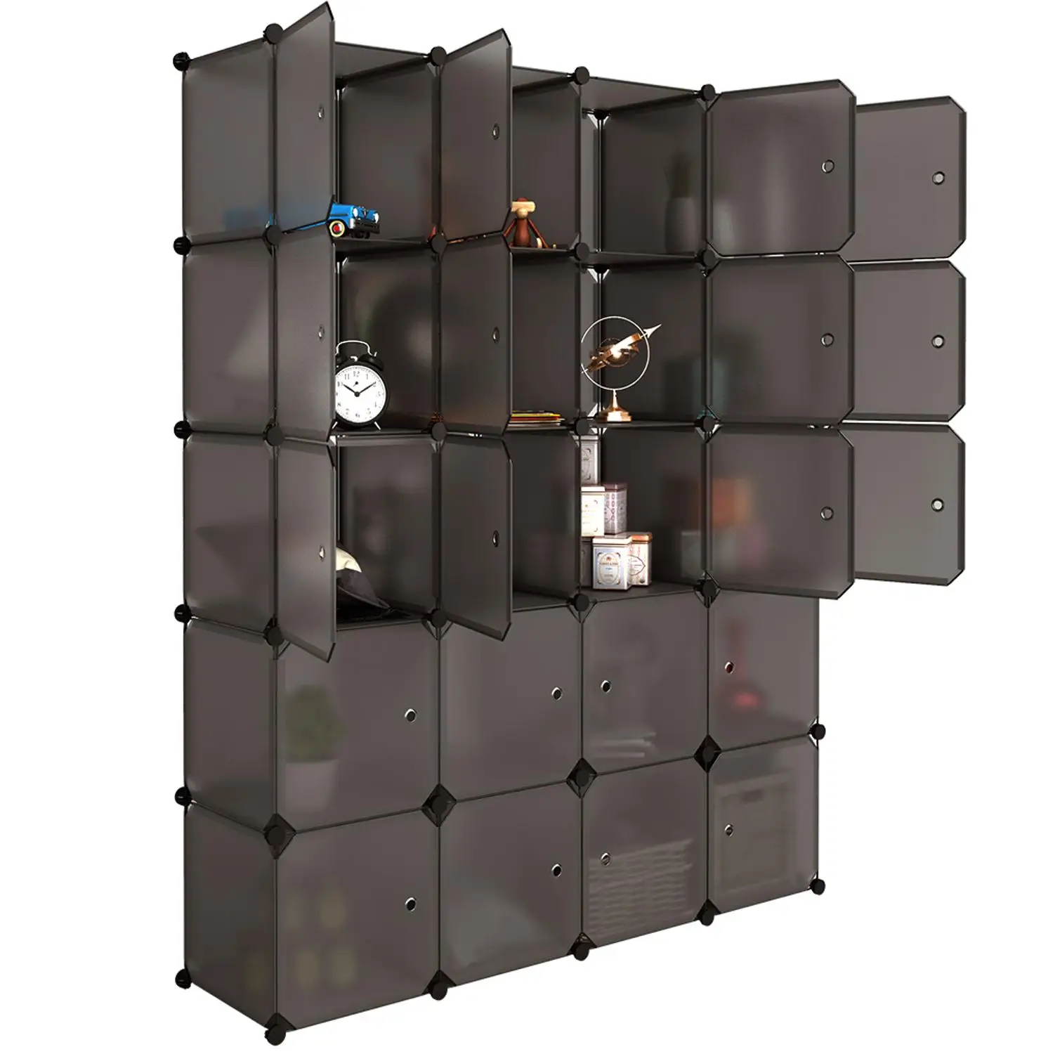 LANGRIA 20 куб шкаф Штабелируемый Органайзер Пластиковый Куб шкаф для хранения многофункциональный модульный шкаф с подвесным стержнем