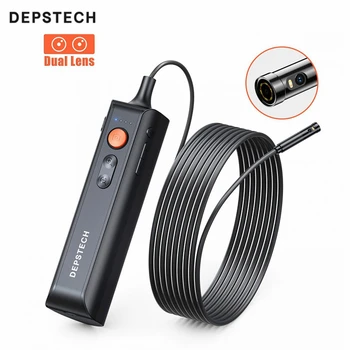 

DEPSTECH WF060 Dual Lens Wireless Endoscope Waterproof Inspection Snake Camera with 6 Adjustable LED Industrial Borescope
