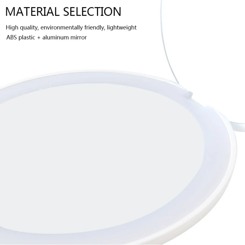 Светодиодное зеркало для макияжа 10x Лупа с высоким разрешением косметическое зеркало со светом Abs Материал портативное складное зеркало для макияжа