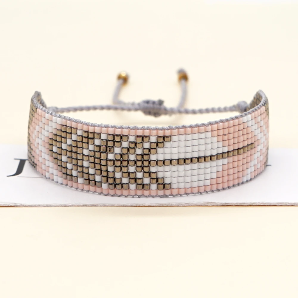 

YASTYT 2021 Women's Fashion Jewelry Adjustable Vintage Miyuki Delica Beads (DB) Arrow Geometric Woven Luxury Bracelet For Women