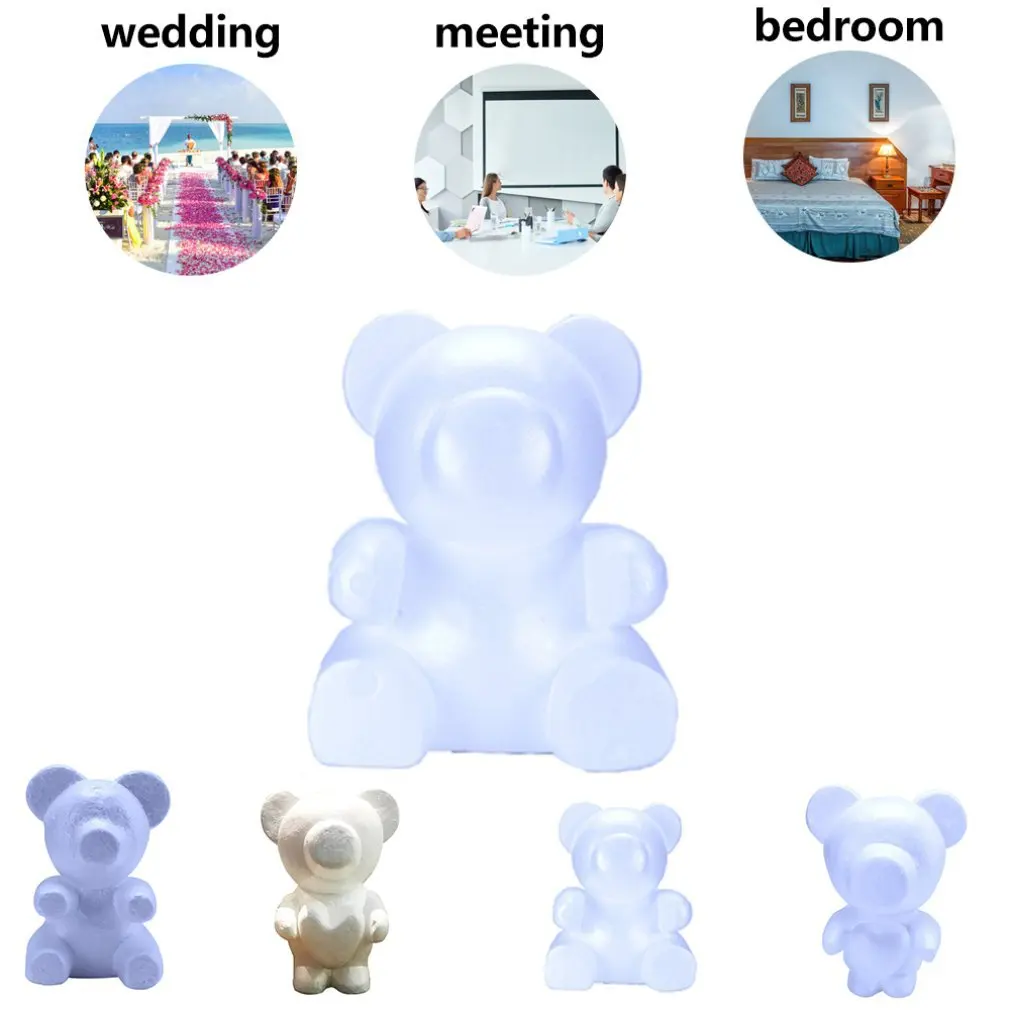 Foam Rose Bear Mold DIY Artificial Rose Flower Bear Bear Shaped Roses Decorations Mold Model Foam Rose Bear Mold DIY Artificial Rose Flower Bear Bear Shaped Roses Decorations Mold Model
