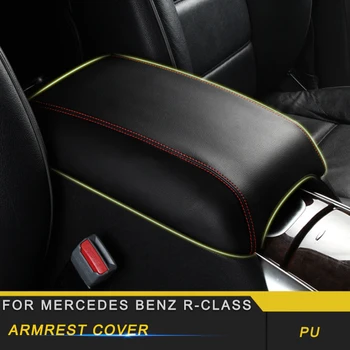 

For Mercedes Benz R-Class 2014-2017 Car Styling Leather Armrest Storage Box Protector Cover Pad Mat Interior Accessory