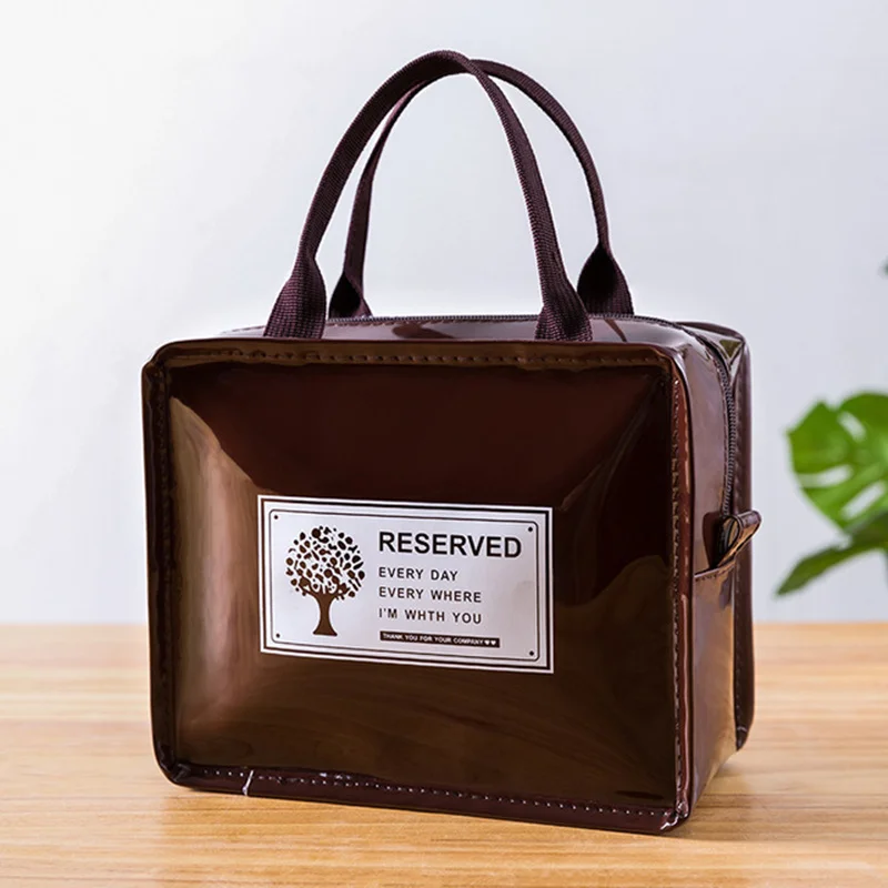 Полиуретановая посылка для ланча, охлаждающая коробка для ланча, изоляционная сумка для пикника, термо-Термосумка для ланча для женщин и детей, сумки для ланча - Цвет: Small Brown