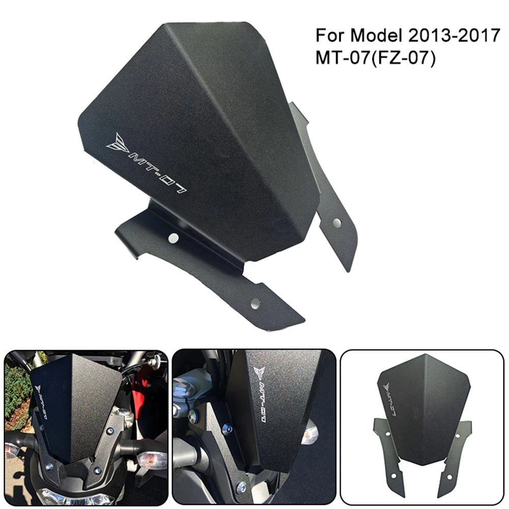 

Motorcycle Aluminum Windshield for Yamaha MT07 2013-2017 FZ07 FZ Wind Screen Windscreen Deflector Red Blue Black Gray