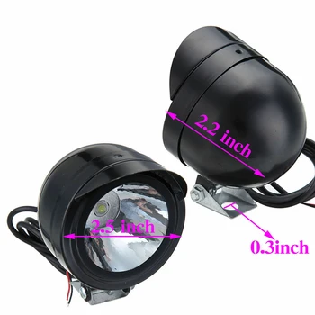 

Front Motorcycle headlight Lamp White LED 12-80V Color 2pcs Spot light