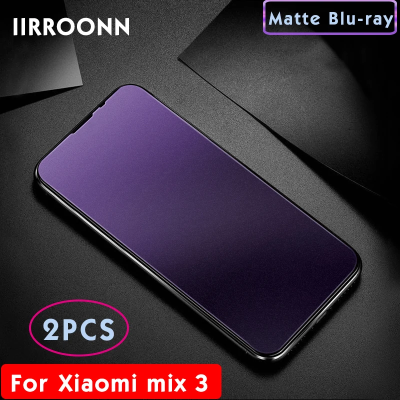 2 шт./лот, анти-синий светильник, матовое закаленное стекло для xiaomi MIX 2 mix 3 2 s, Защита экрана для xiaomi mix3 mix2s 6D, закаленное стекло - Цвет: 3Matte BL