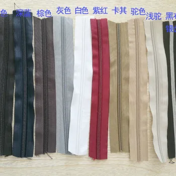 

10 M/lot Most Free Shipping Continuous Nylon Zipper Tape Roll with Sliders Fastener for Furniture Quilt Sofa Sewing Accessories