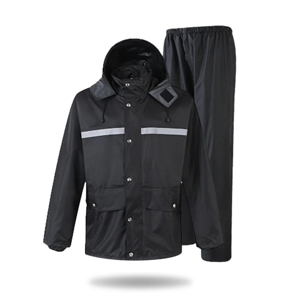 

High Visibility Reflective Rainwear Suit 2 Piece Waterproof Safety Raincoat Lightweight Rain Suit Jacket and Pants for Men