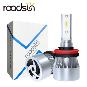 

roadsun Mini Size H4 H7 LED Headlight Bulbs H8 H9 H11 CSP Chips 9005 9006 72W 12000LM Car LED lamp 6000K led automotivo 12V
