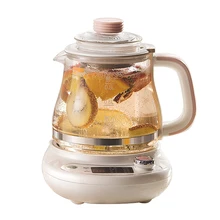 Бытовой электрический все стеклянный чайник Многофункциональный суп/ароматизированный чайник точный контроль температуры 0.8л 300 Вт сухой