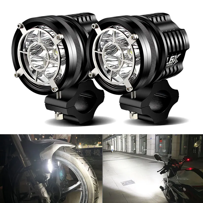 

Motorcycle Headlight LED flashing Auxiliary Light Car Fog Light Assemblie Driving Lamp Universal 12V For BMW R1200GS/ADV/F800GS