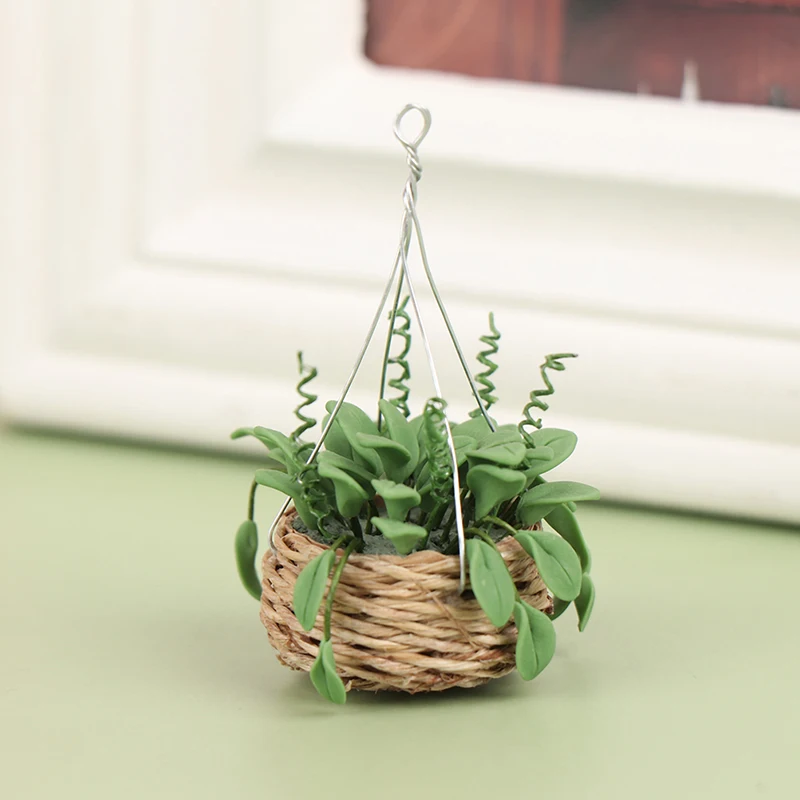 Dolls House Terracotta Hanging Plant Pot Planter Miniature Garden Accessory 