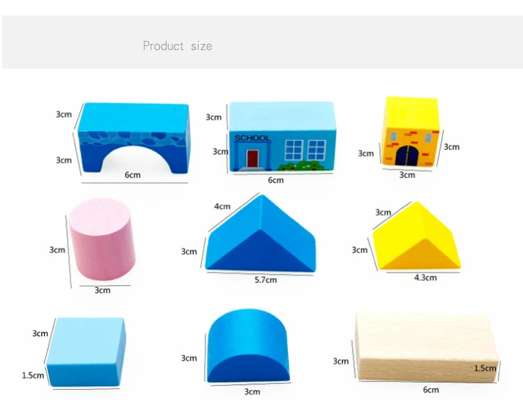 Игрушка для раннего развития 62 строительные блоки из зерновой бочонки городская