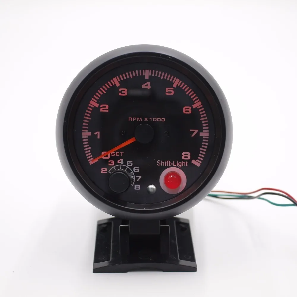 CNSPEED 80 мм Тахометр для автомобиля датчик 0 8000 об/мин подходит 4 6 8 цилиндров 7 цветов