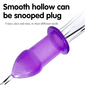 Vaginal Anal Dilator Butt Plug Enema 5 Sizes Hollow Anal Plug Soft Speculum Prostate Massager Sex Toys For Woman Men Sex Product 5