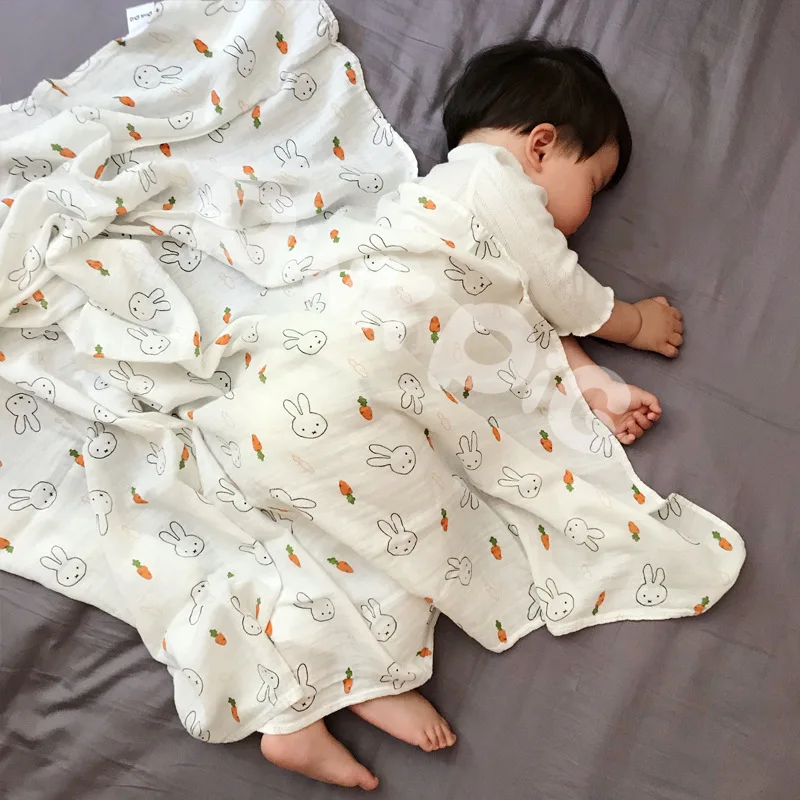 Carrot Прямая поставка, одеяло, детское одеяло, Пеленальное Одеяло для новорожденных, супер мягкое детское спальное одеяло, 120 см X 120 см - Цвет: Carrot