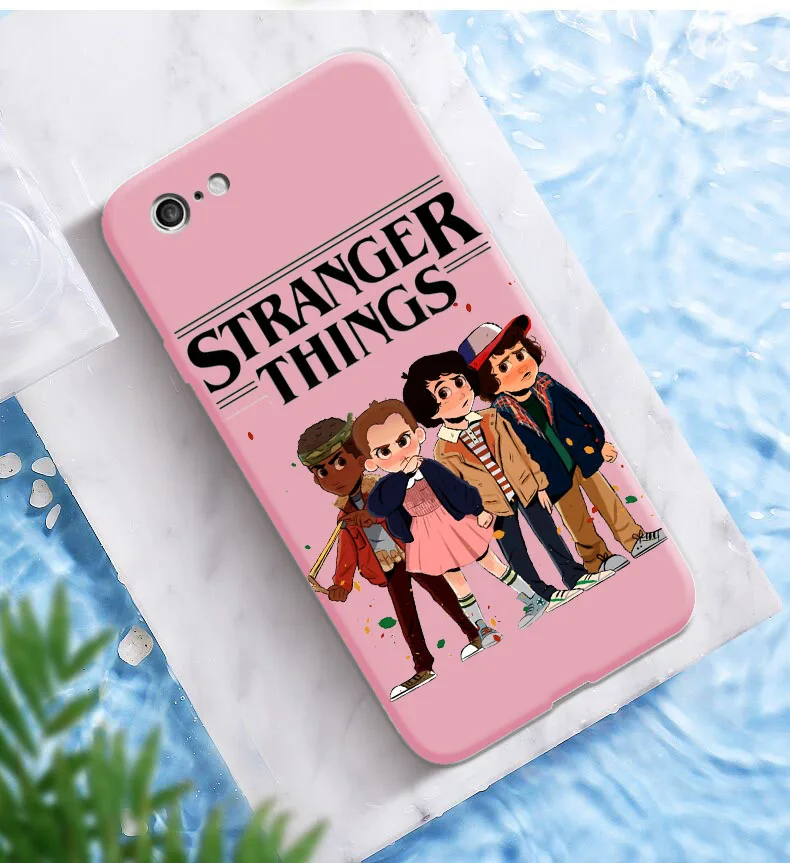 phone cases for iphone 7 Stranger things season 3 phone case for iPhone X XR XS 11 12Pro Mini MAX 6 7 8 plus SE For clear soft Silicone Matte Pink cover iphone 7 waterproof case