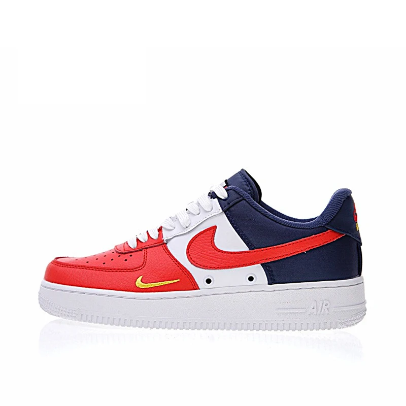 И аутентичный с Nike Air Force 1 Low мини Swoosh Для Мужчин's Скейтбординг обувь Спорт на открытом воздухе кроссовки Новое поступление 823511-601
