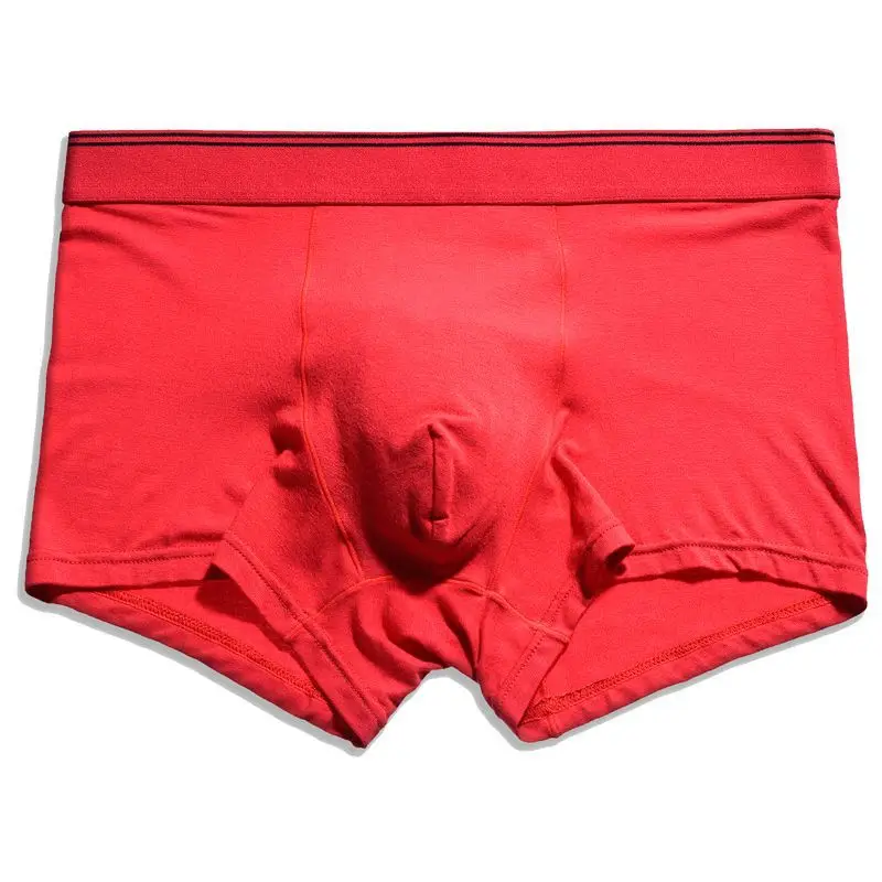 Высокое качество нижнее белье для мужчин шорты хлопок боксеры свободные Bielizna Spodnie Новинка R09 - Цвет: Красный