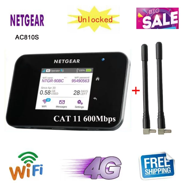 Оригинальный разблокированный сенсорный экран Netgear Aircard AC810S 810S Cat11 600 Мбит/с 4GX