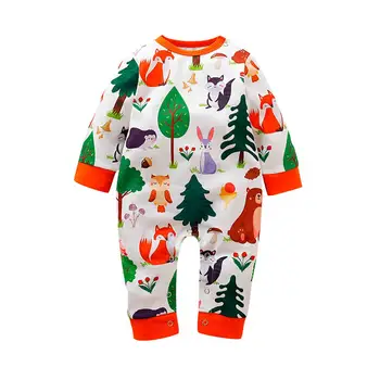 

Newborn Romper 2019 New Infant Baby Boy Girls Cartoon Floral Long Sleeve Cute Romper Jumpsuit Clothes For 0-24M Kids