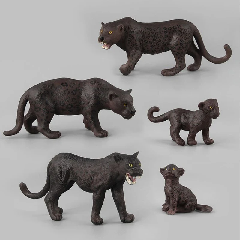 Милые фигурки животных Biack Panther коллекционные игрушки для детей пластиковая