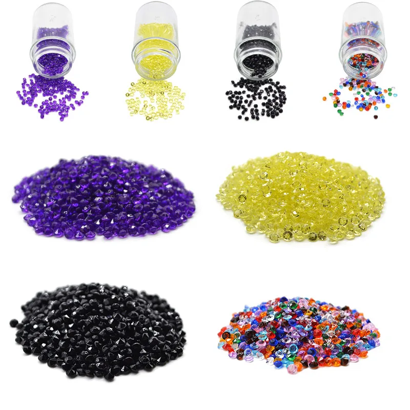 1000pcs 4.5mm Acrylic Diamond Crystal Bling Transparent Confetti for Wedding Party Decoration Table Scatter Scrapbooking Beads | Дом и сад