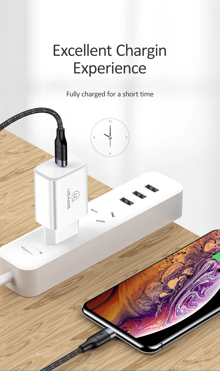 USAMS MFI сертифицированный кабель быстрой зарядки типа c к Lightning PD для iPhone XS XR X 8 7 6s Plus 5 передача данных 1,2 м