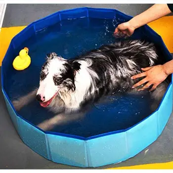 

Foldable Dog Pool Pet Bath Summer Swimming Tub Bathtub Outdoor Indoor Collapsible Bathing Pool for Dogs Cats Kids Pool fish pond