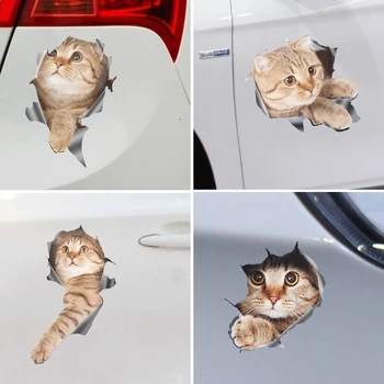 

Car Sticker Animal Kitten Cat 3D Funny Personality Simulation Motorcycle Decoration Auto Decals Car Styling Accessories
