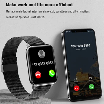 Smart Watch Men Full Touch Screen Sport Fitness Watch IP67 Waterproof Bluetooth For Android ios 2021 Smartwatch Men+box