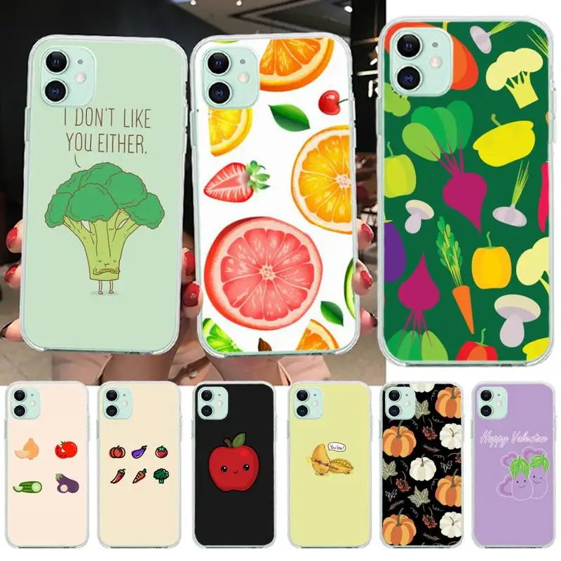 Vegetables Broccoli Pumpkin tomato eggplant Phone Case Cover for iPhone 11 pro XS MAX 8 7 6 6S Plus X 5S SE 2020 XR cover | Мобильные
