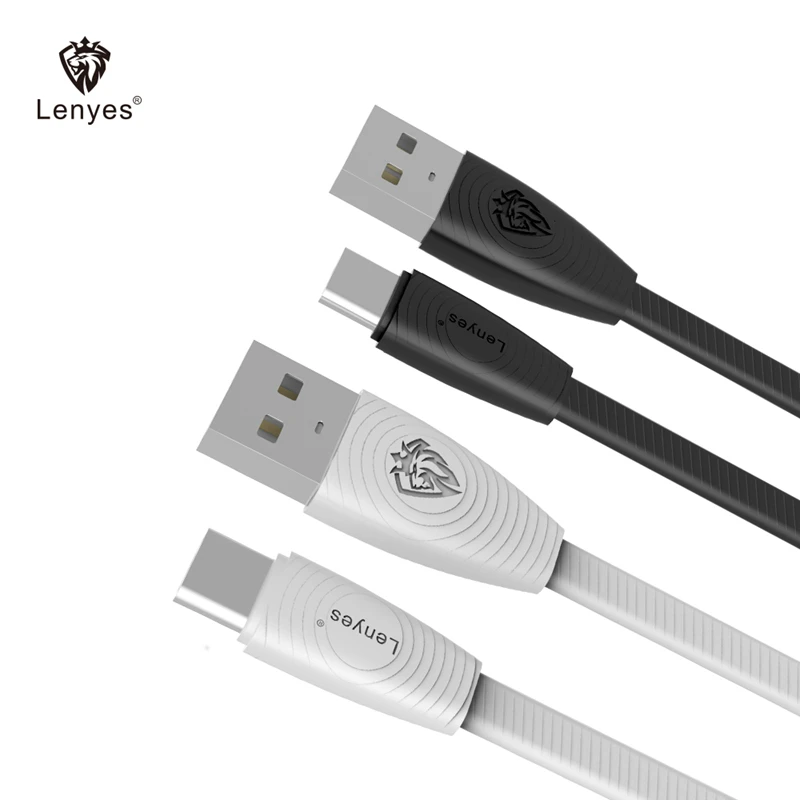 Lenyes кабель для быстрой зарядки 2.4A, короткий кабель типа C для всех внешних аккумуляторов, автомобильные зарядные устройства, 25 см, Micro V8, освещение iOS type C LC225