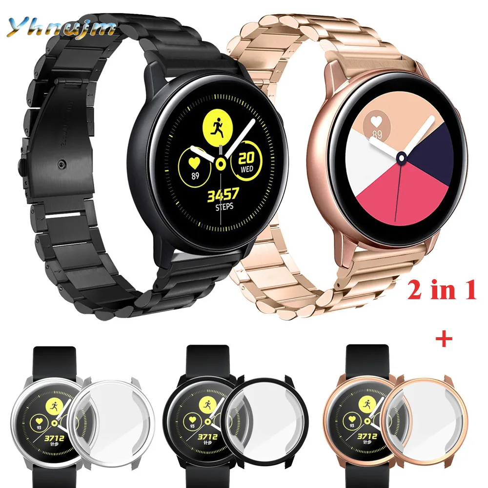 20 мм ремешок для samsung Galaxy Watch активный ремешок аксессуары для samsung Galaxy 42 мм браслет из нержавеющей стали