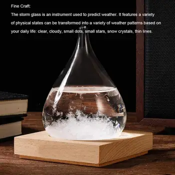 

Cone Shape Glass Weather Forecast Weather Station Weather Glass Bottle Barometer for Home and Office Decor #D0
