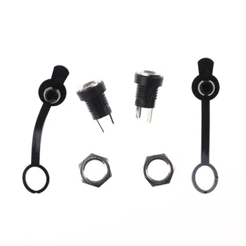 

5.5mm*2.5mm 2sets 12V 3A DC Power Male Plug + Female Socket + Waterproof Jack With Nut Panel Mount Female DC Socket Power Plug