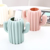 European Plastic Vase Home Decor Imitation Ceramic Cactus Vase Flower Pot Wedding Decoration Unbreakable Creative Pen Holder 2