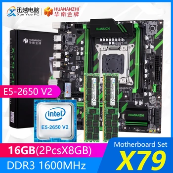

HUANANZHI X79 Motherboard Set X79-ZD3 REV2.0 M.2 MATX With Intel Xeon E5-2650 V2 2.6GHz CPU 2*8GB (16GB) DDR3 1600MHz RECC RAM