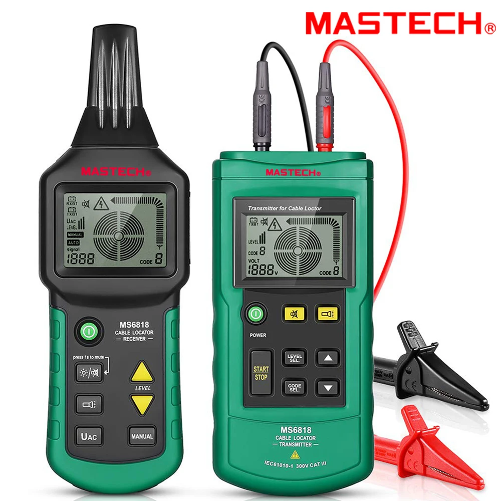  Wire Cable Tracker Metal Pipe Locator MASTECH Multi Cable Detector 12~400V Pipe Network Telephone C