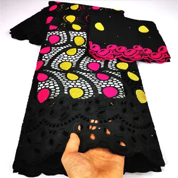 

5 Y Swiss lace fabric heavy beaded embroidery African lace fabrics 100% cotton fabric Swiss voile lace in Switzerland 9L091506