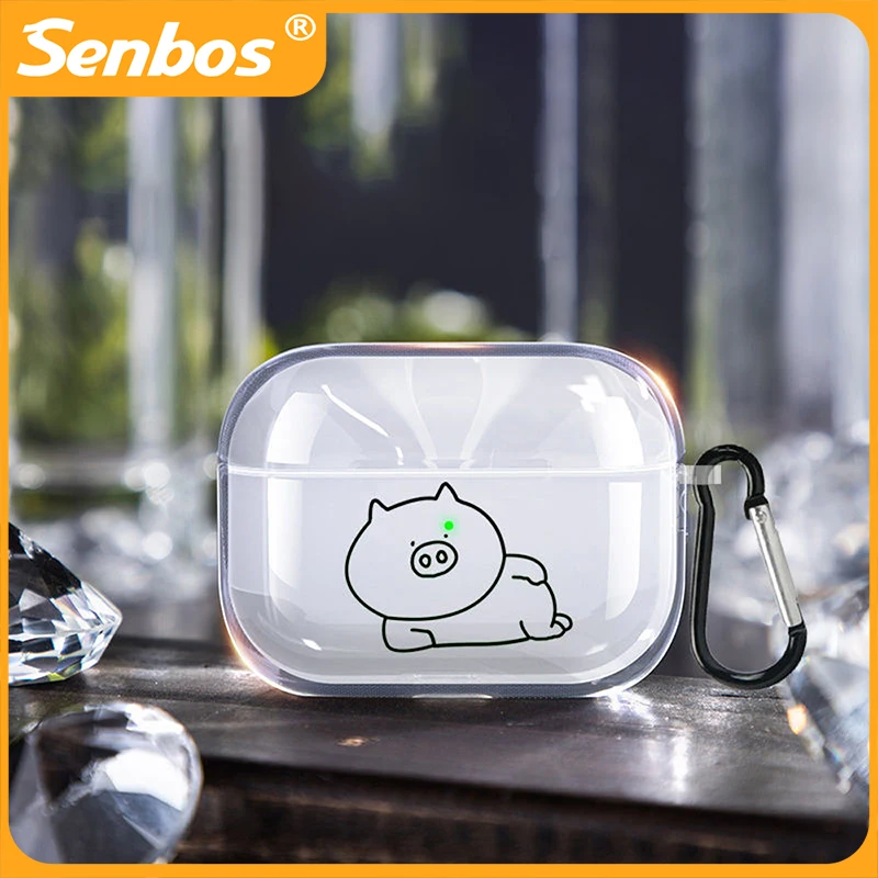 Creative Clear Case For Apple AirPods 3rd Generation (2021) Case with Keychain Compatible with AirPods 3 Cover - LED Visible