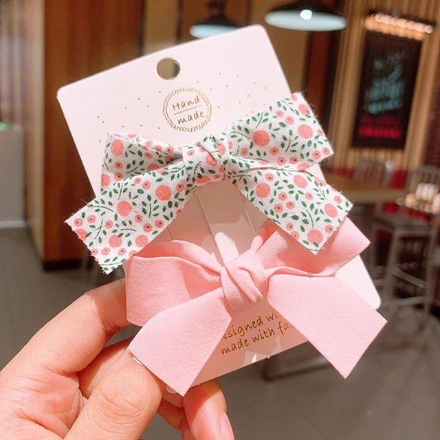 2022 New Bow Headgear Cute Sweet Little Girl Hair Accessories Summer Girls Net Red Clips Baby Hairpins Children Hair Clips Gifts D6