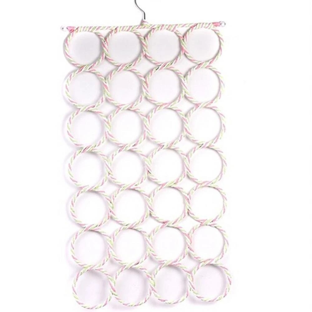 28 Hole Rope Sjaal Hanger Organizer Opslag Houder Haak Kamer Inrichting|Hangers Rekken| - AliExpress