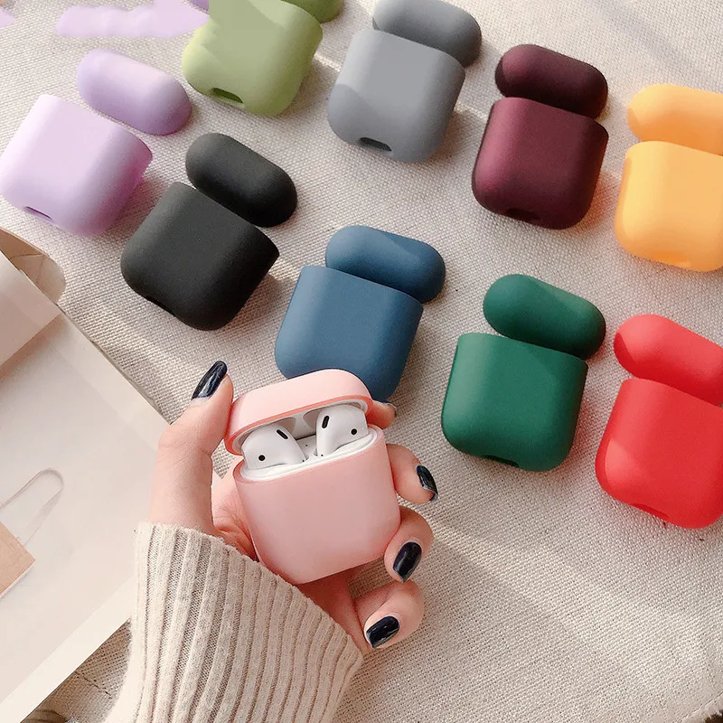 Чехол для Apple AirPods 1 2 Boite матовый песчаник симпатичный чехол наушников