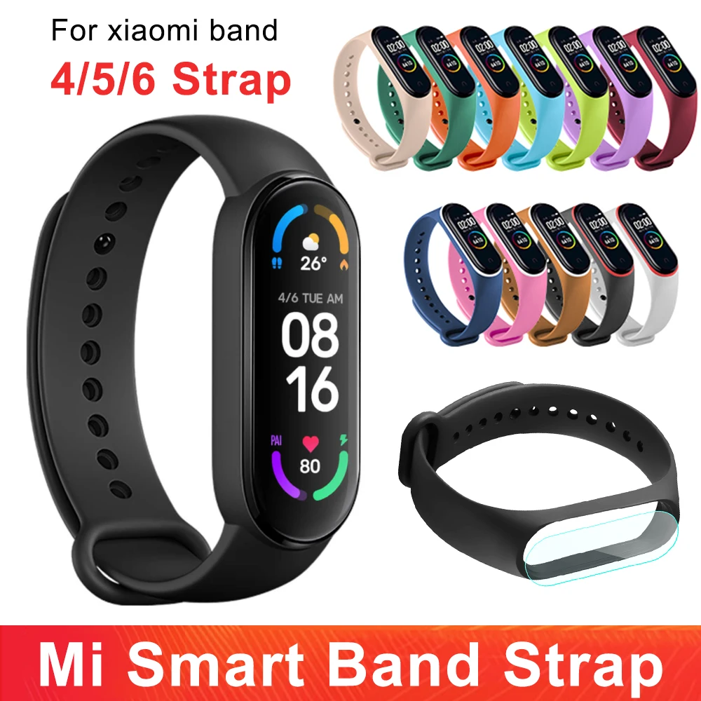 Новый ремешок для Xiaomi Mi Smart Band 6 5/4 3 часов сменный спортивный цветной браслет из