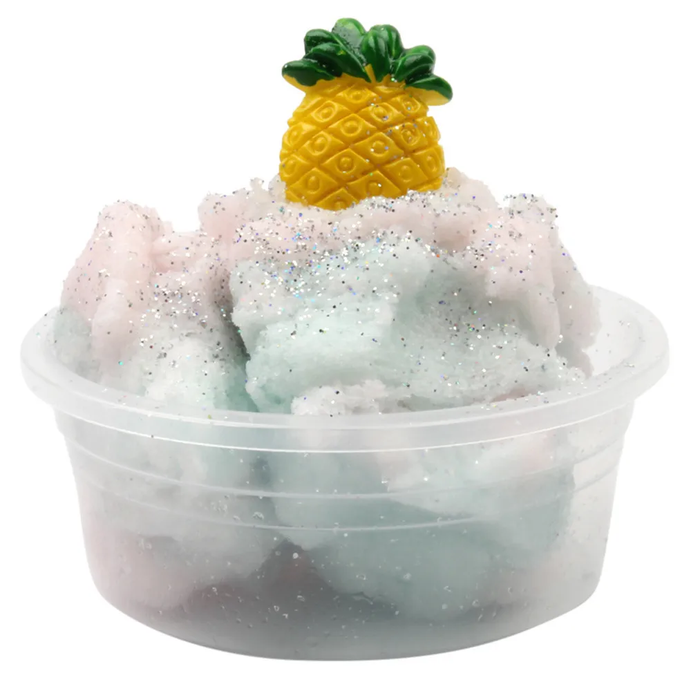 Colorful Mixing Cloud Cotton Candy Slime Fluffy Polymer Anti Stress Slime Sludge Cotton Mud Toy Toys For Children #A